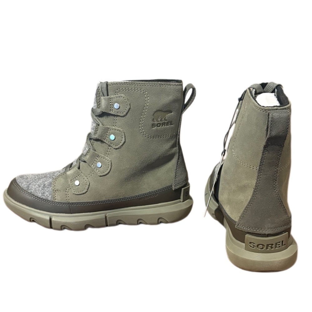 Sorel Ankle Boots in Olive and Gray - Picture 4 of 10